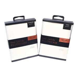 KITSCH Kitsch Satin Pillowcase Bundle - Ivory - (Standard & King Sizes)